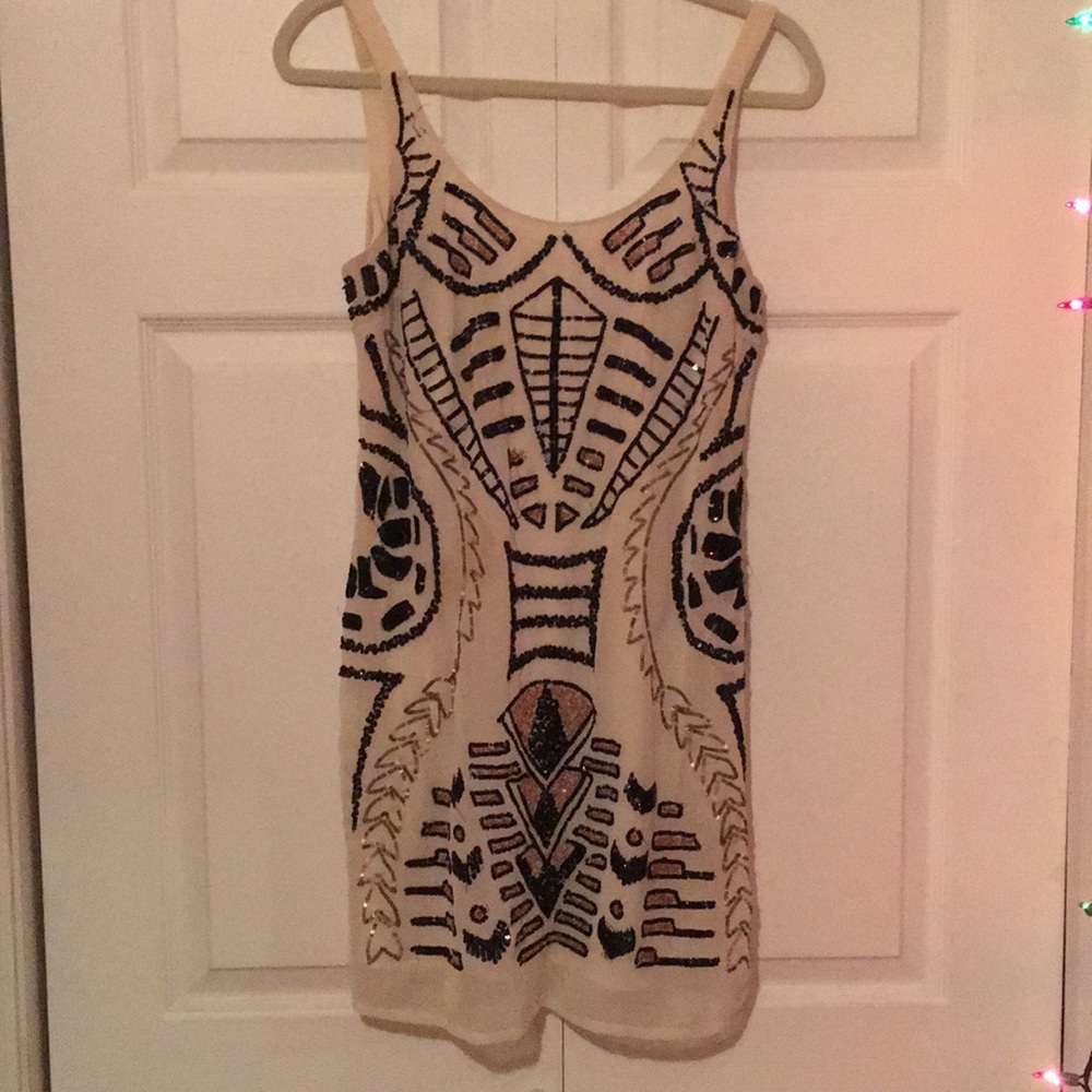 willow and clay handbeaded dress